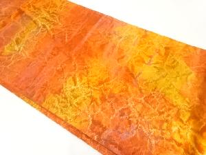 山門風景模様織出し全通袋帯